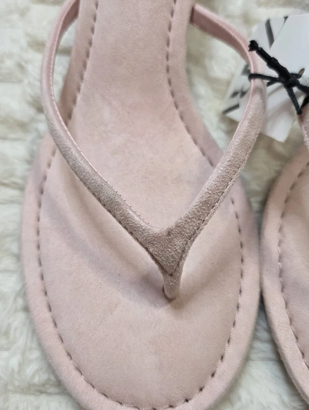 NWT ZARA Pink Suede Kitten Heel Split Sandals - Picture 9 of 12
